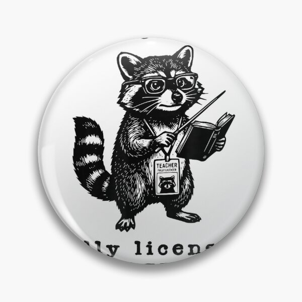 Item preview, Mildly Feral Funny Raccoon Vintage Retro 90s Teacher Graphic T-Shirt designed and sold by E-Capoeira shop.