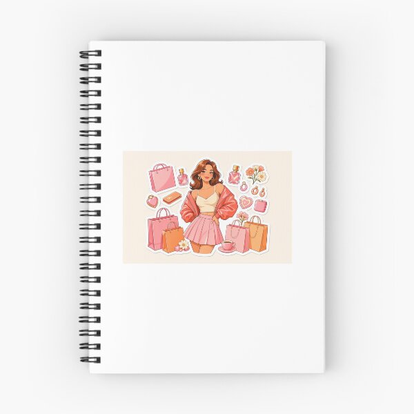 Item preview, Glam Makeup Girl Y2K Notebook – Cute Beauty & Fashion Journal designed and sold by beshy.