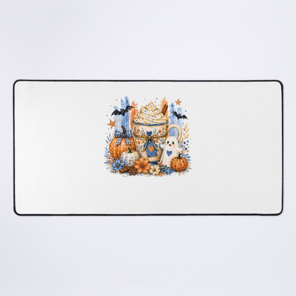Item preview, Blue Orange Fall Pumpkin Spice Latte Cute Ghost Cozy Autumn designed and sold by DYAFLK.