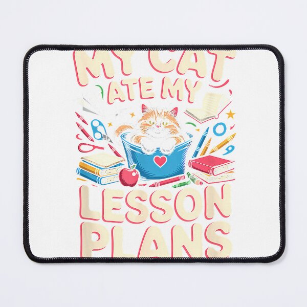 Item preview, My Cat Ate My Lesson Plans Funny Teacher T-Shirt designed and sold by elachhabdesign.