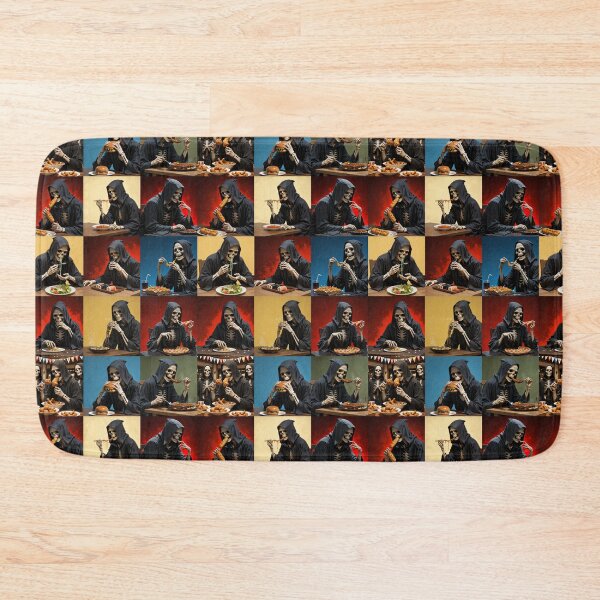 Item preview, Grim Reaper eating food, collage, Skulls - Anime, manga, designed and sold by 4gottenlore.