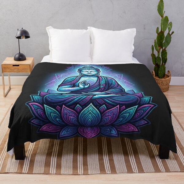 Item preview, Glow Neon Buddha Lotus Flower Meditation designed and sold by Owcomm.