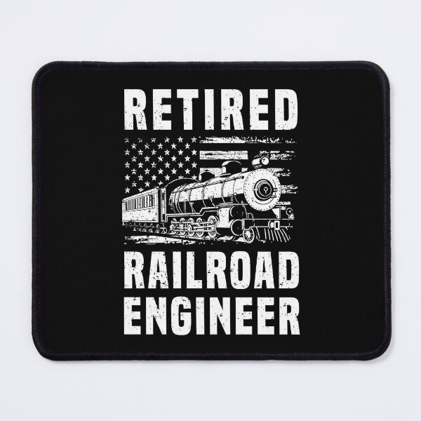 Item preview, Retired Railroad Engineer Vintage American Flag Train designed and sold by Dmetalx Art Apparel.