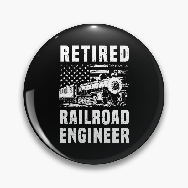 Item preview, Retired Railroad Engineer Vintage American Flag Train designed and sold by Dmetalx Art Apparel.