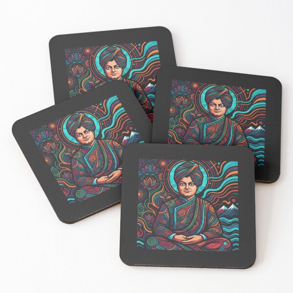 Item preview, Swami Vivekananda Meditative Lotus Pattern Portrait designed and sold by Owcomm.