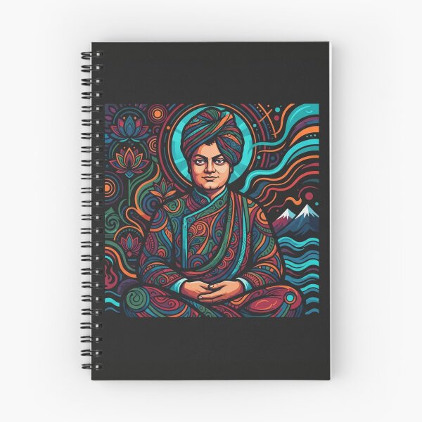 Item preview, Swami Vivekananda Meditative Lotus Pattern Portrait designed and sold by Owcomm.