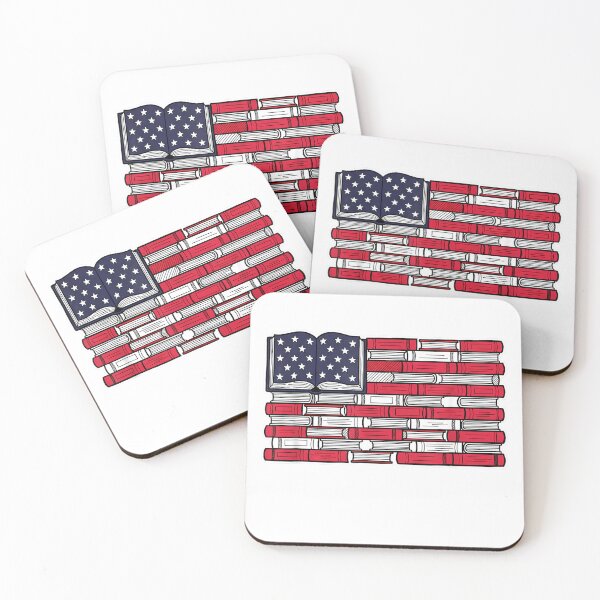Item preview, Patriotic Book Flag Reading American Flag Books Teacher T-Shirt designed and sold by Otako88.