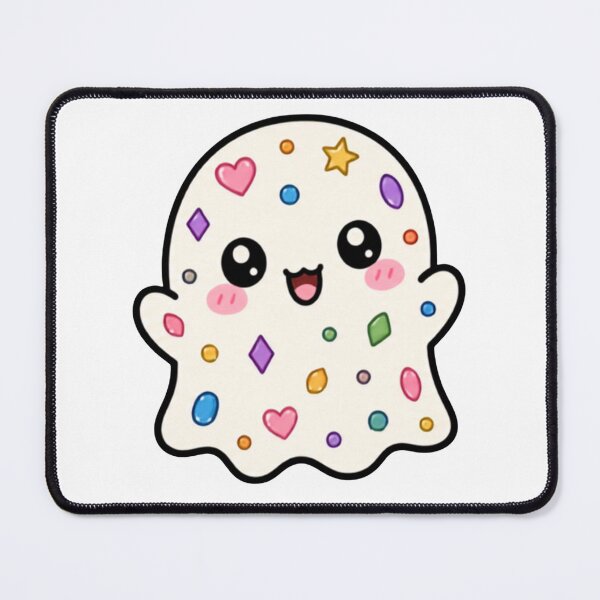 Item preview, Happy Bejeweled Kawaii Ghost designed and sold by lotsofniches.