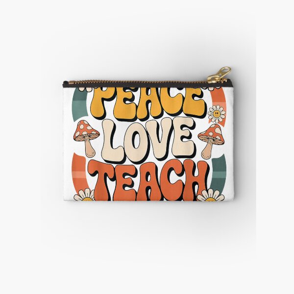 Item preview, Peace Love Teach Retro Groovy Teacher 70s Daisy Women Men T-Shirt designed and sold by MithiOsh.