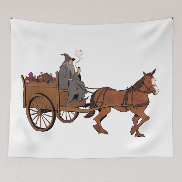 Item preview, Gandalf Lord of the Rings Cartoon Illustration designed and sold by The A-Press.