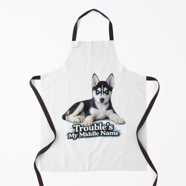 Item preview, Trouble’s My Middle Name – Funny Siberian Husky designed and sold by Classic Chaos Creations.