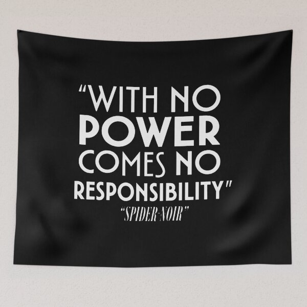 Item preview, Spider-Man Noir - With No Power Comes No Responsibility - Spider-Noir designed and sold by aleggsaurus.