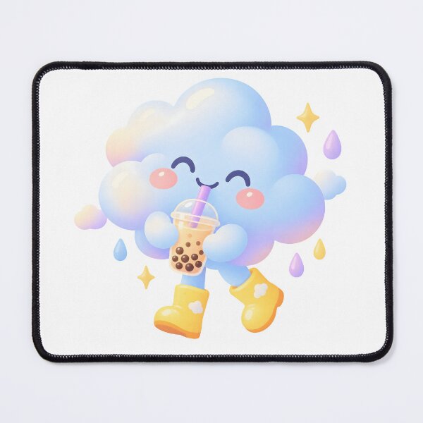 Item preview, Cute Kawaii Cloud Drinking Boba Tea designed and sold by Funny meme.