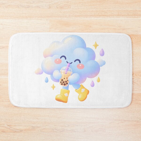 Item preview, Cute Kawaii Cloud Drinking Boba Tea designed and sold by Funny meme.