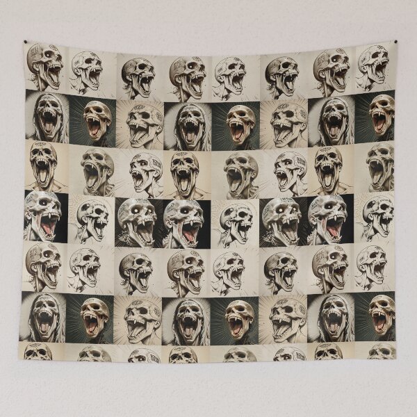 Item preview, Screaming Skull collage, Skulls - Anime, manga, designed and sold by 4gottenlore.