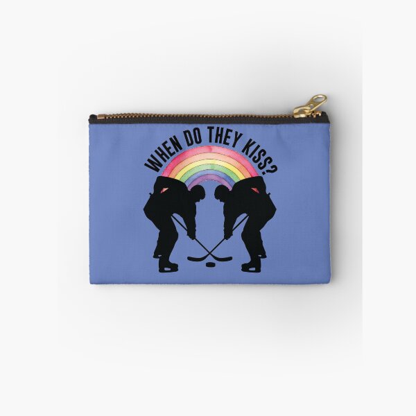 Item preview, When Do They Kiss? Queer Hockey Rainbow Pride Design LGBTQ designed and sold by Hakuna Ricotta.