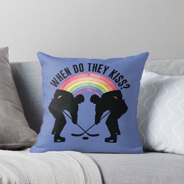 Item preview, When Do They Kiss? Queer Hockey Rainbow Pride Design LGBTQ designed and sold by Hakuna Ricotta.