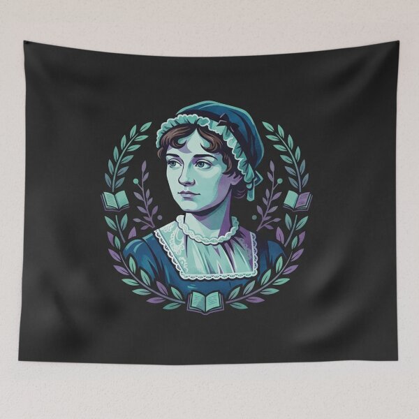Item preview, Jane Austen Literary Portrait Vintage Vibe designed and sold by Owcomm.