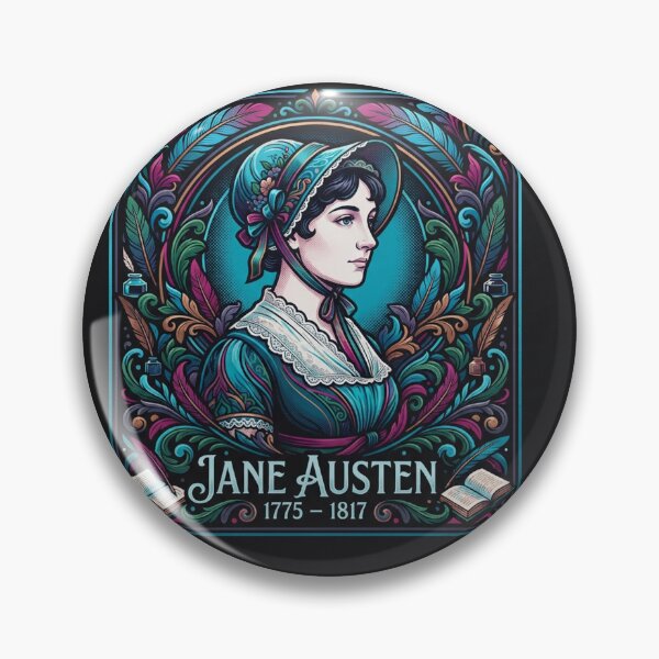 Item preview, Jane Austen Vintage Floral Portrait Illustration designed and sold by Owcomm.