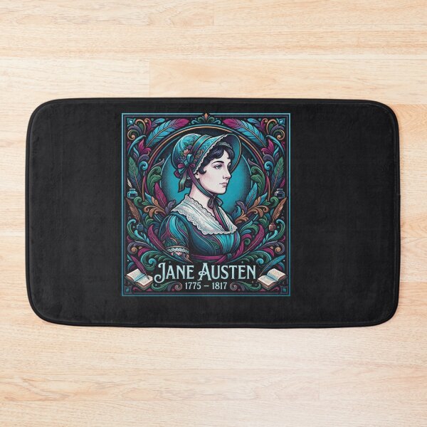 Item preview, Jane Austen Vintage Floral Portrait Illustration designed and sold by Owcomm.