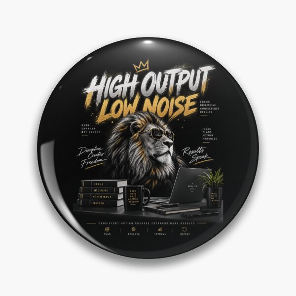 Item preview, High Output Low Noise – Focus & Productivity Typography designed and sold by ZoomTaDesign.