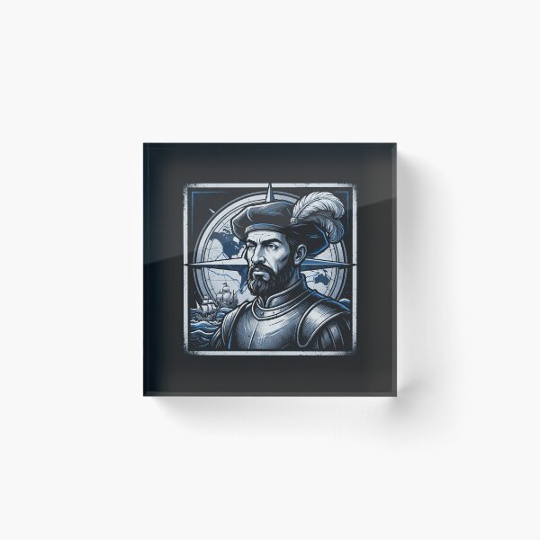 Item preview, Ferdinand Magellan Explorer Portrait Compass Art designed and sold by Owcomm.