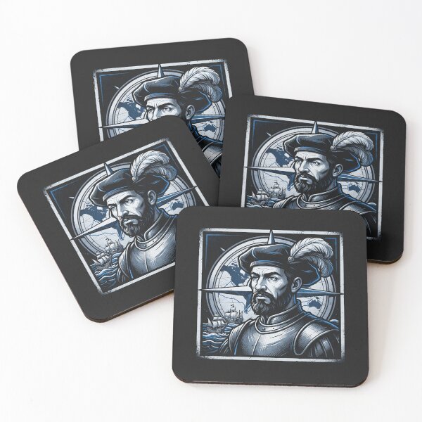 Item preview, Ferdinand Magellan Explorer Portrait Compass Art designed and sold by Owcomm.