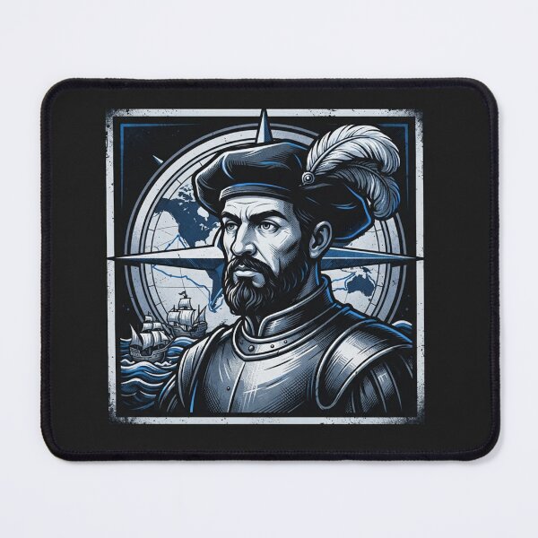 Item preview, Ferdinand Magellan Explorer Portrait Compass Art designed and sold by Owcomm.