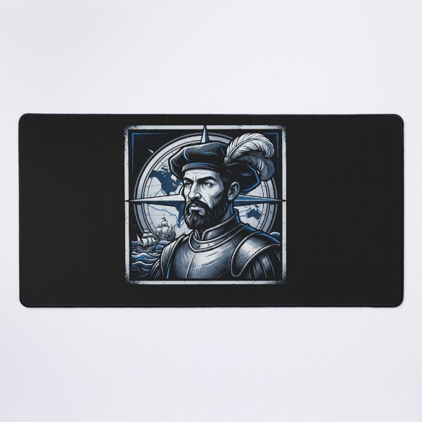 Item preview, Ferdinand Magellan Explorer Portrait Compass Art designed and sold by Owcomm.