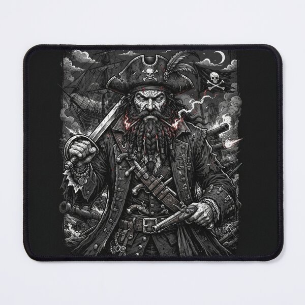 Item preview, Blackbeard The Legendary Pirate Captain Graphic designed and sold by Owcomm.