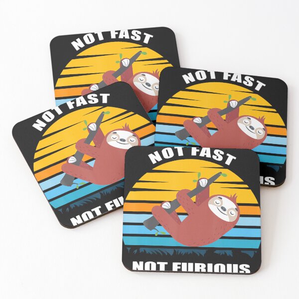 Item preview, Not Fast Not Furious Funny Sloth Retro Humor designed and sold by linendaust.