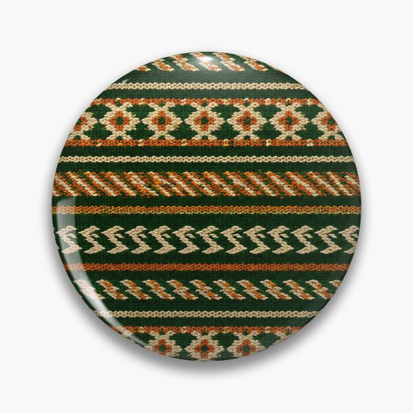 Item preview, Traditional Green & Orange Woven Pattern designed and sold by DansCreations42.