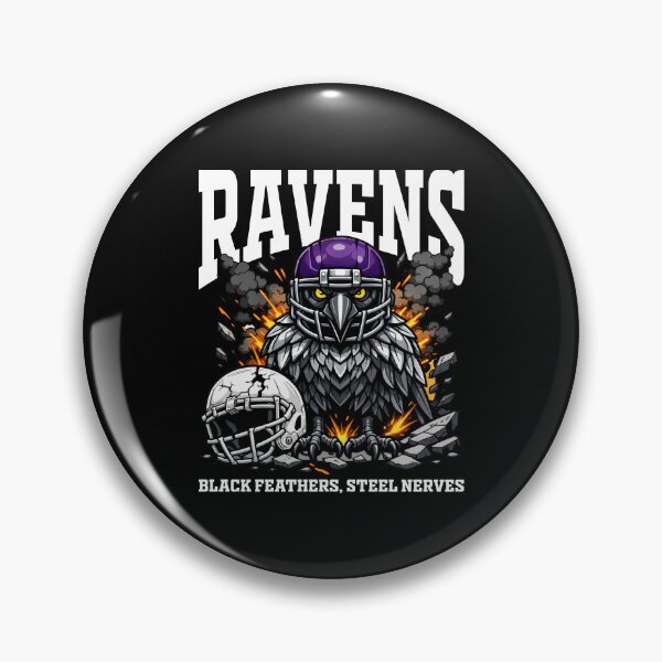Item preview, RAVENS BLACK FEATHERS, STEEL NERVES - BAL RAVENS designed and sold by KEF Custom.
