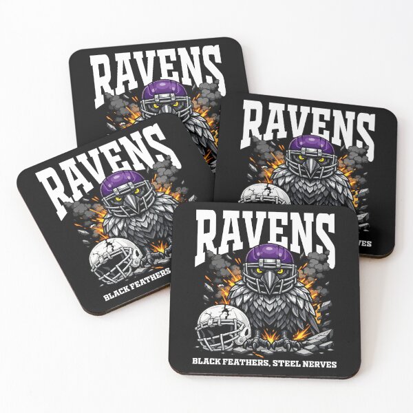 Item preview, RAVENS BLACK FEATHERS, STEEL NERVES - BAL RAVENS designed and sold by KEF Custom.