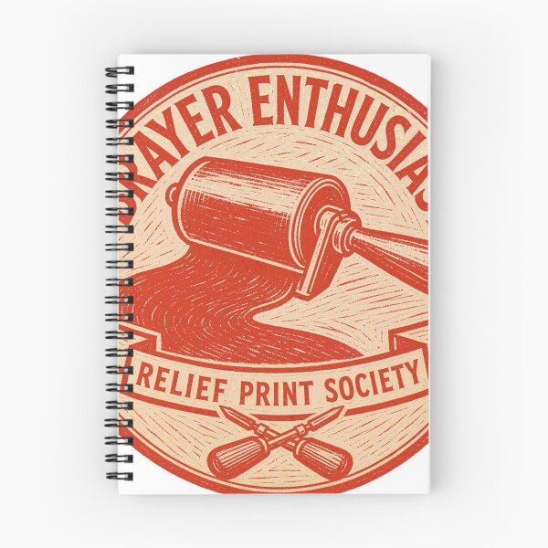 Item preview, Brayer Enthusiast Relief Printmaking Badge designed and sold by BoosterShop.
