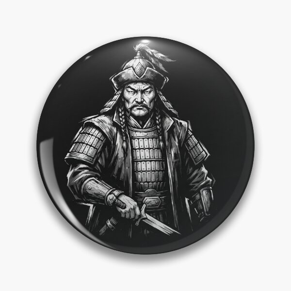 Item preview, Genghis Khan Fierce Mongolian Warrior Illustration designed and sold by Owcomm.