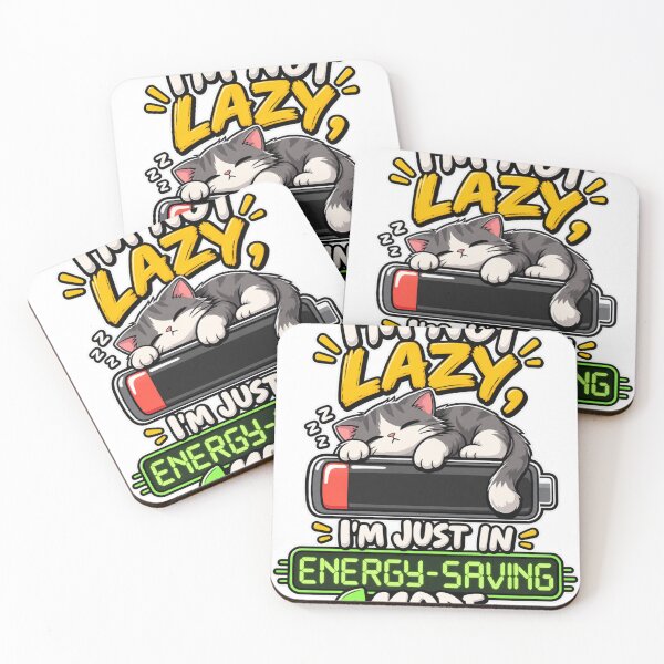 Item preview, I'm Not Lazy, I'm Just in Energy Saving Mode - Funny Tired Cat designed and sold by anapfab.
