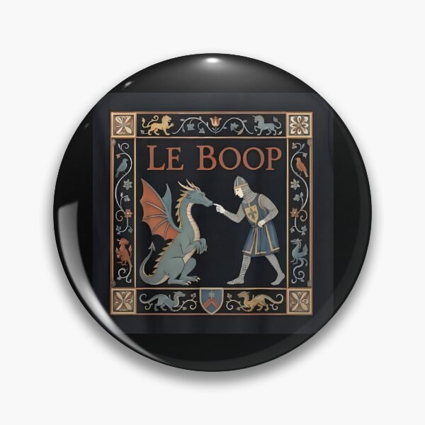 Item preview, Le Boop – Medieval Knight & Dragon Heraldic Fantasy Art designed and sold by The Funky Sprunki.