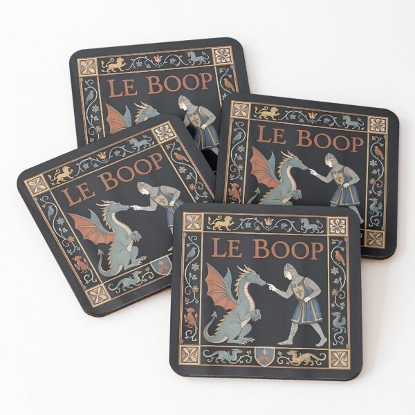 Item preview, Le Boop – Medieval Knight & Dragon Heraldic Fantasy Art designed and sold by The Funky Sprunki.