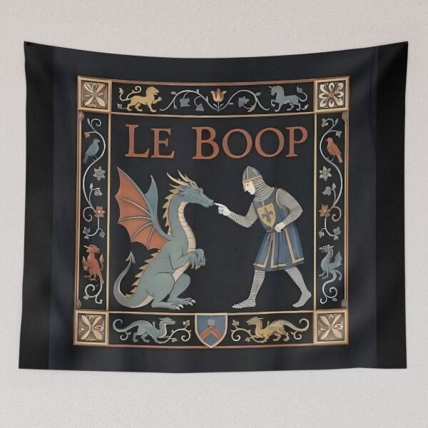 Item preview, Le Boop – Medieval Knight & Dragon Heraldic Fantasy Art designed and sold by The Funky Sprunki.