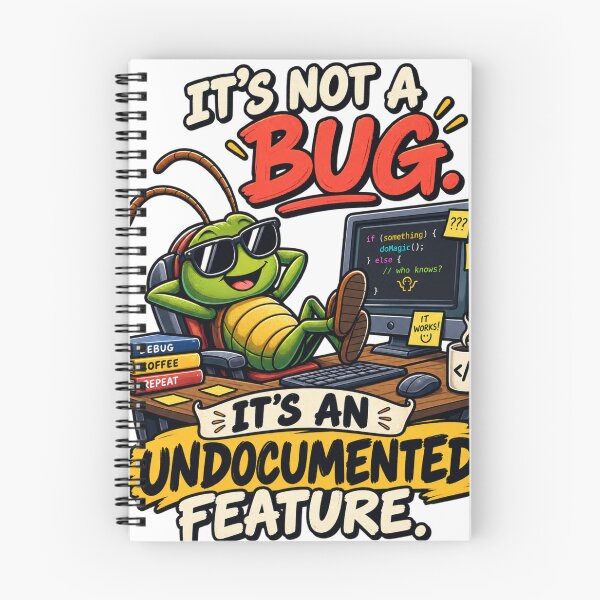 Item preview, It's Not a Bug, It's Undocumented Feature - Funny Programmer Coding Humor designed and sold by anapfab.