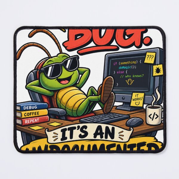 Item preview, It's Not a Bug, It's Undocumented Feature - Funny Programmer Coding Humor designed and sold by anapfab.