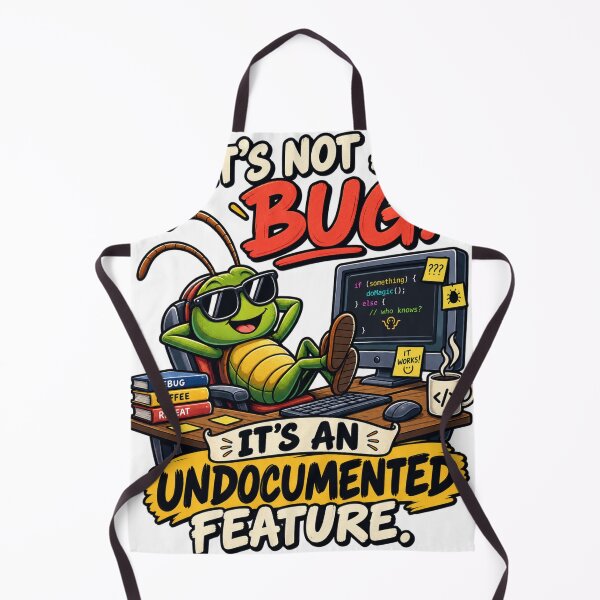 Item preview, It's Not a Bug, It's Undocumented Feature - Funny Programmer Coding Humor designed and sold by anapfab.