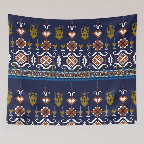 Item preview, Native abstract geometric cross-stitch ethnic pattern  designed and sold by Aesthetic shapes design.