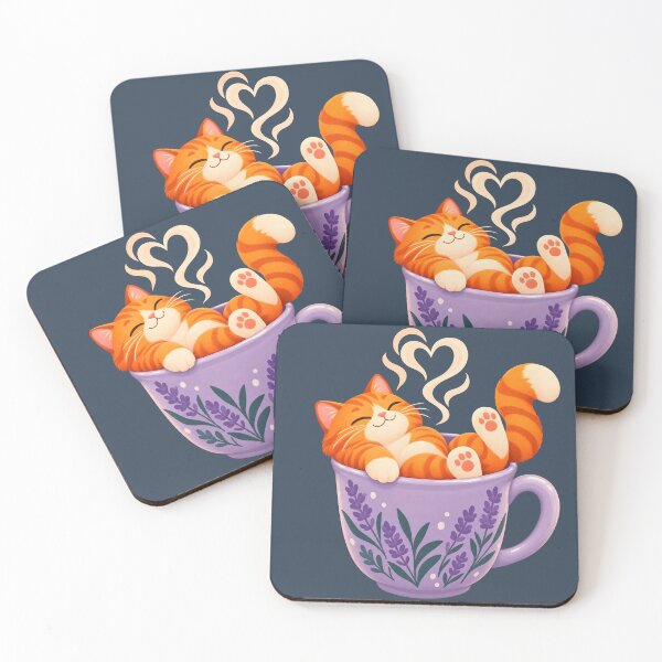 Item preview, Cute Orange Cat Sleeping in a Teacup designed and sold by Funny meme.