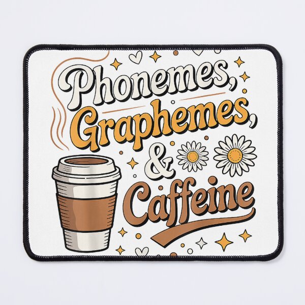 Item preview, Phonemes Graphemes Caffeine Teacher Coffee Lover School Day T-Shirt designed and sold by josumitofc.