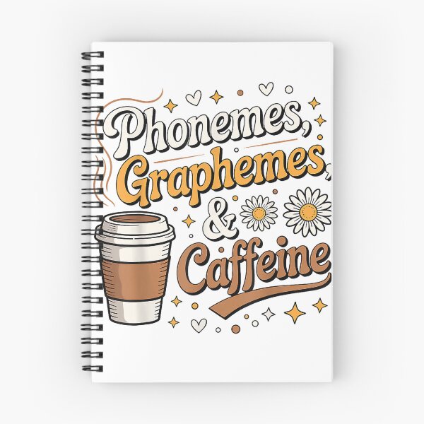 Item preview, Phonemes Graphemes Caffeine Teacher Coffee Lover School Day T-Shirt designed and sold by josumitofc.