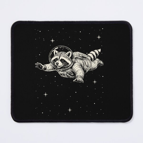 Item preview, Raccoon Astronaut Flying In Space designed and sold by MarlaMaloneShop.