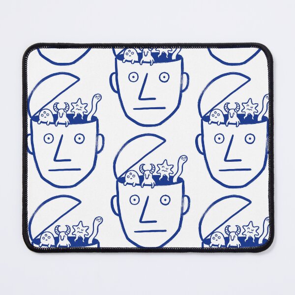 Item preview, Head Full Of Creatures Monoline Illustration designed and sold by The Mellonaire.