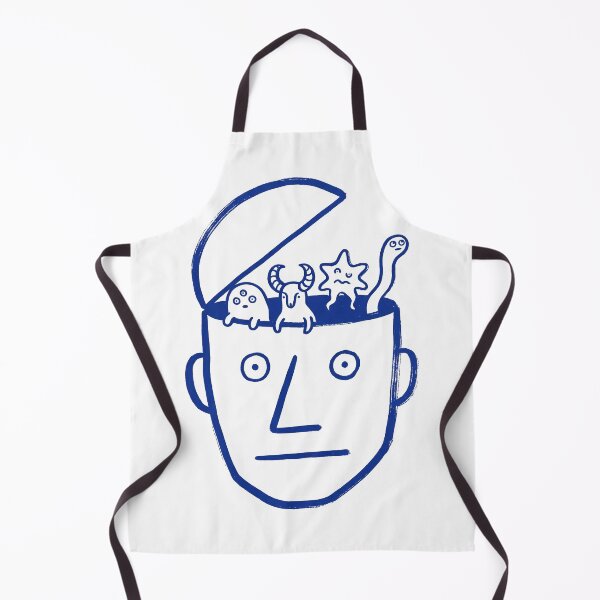 Item preview, Head Full Of Creatures Monoline Illustration designed and sold by The Mellonaire.